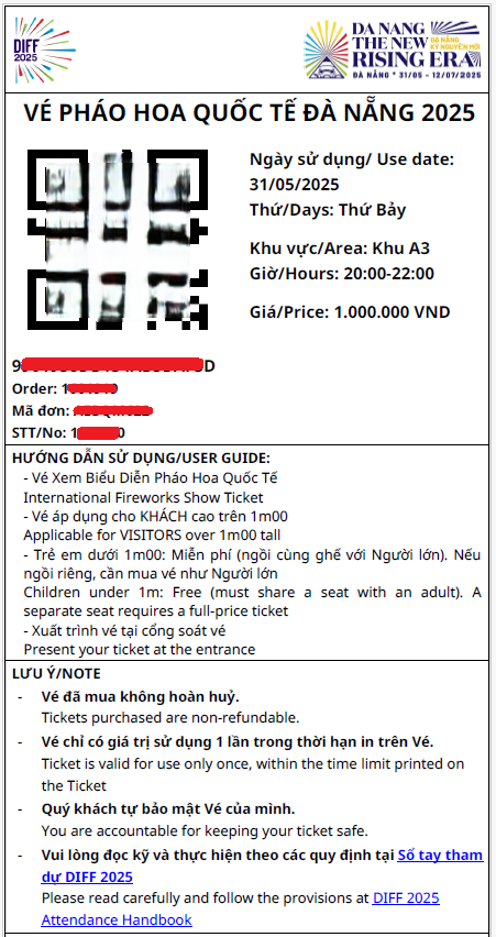 vé pháo hoa 2025